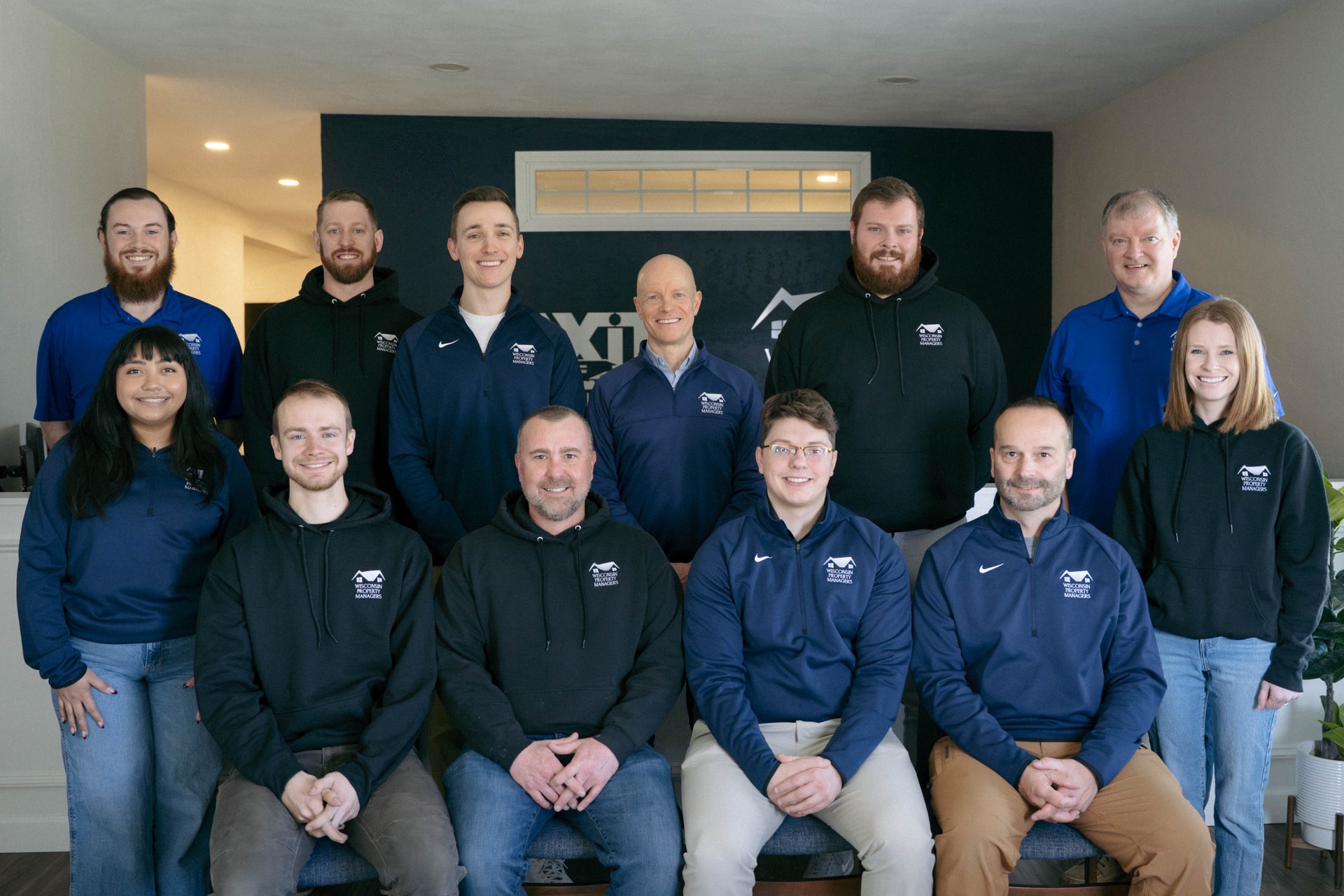 group of workers from WPM all together smiling